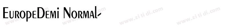 EuropeDemi Normal字体转换
